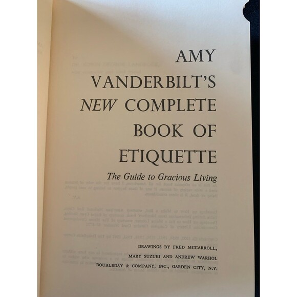 Amy Vanderbilt’s 1967 New Complete Book Of Etiquette Hardcover - Picture 5 of 8